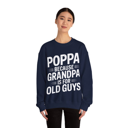 Poppa Grandpa From Grandkids Father's Day Poppa Sweatshirt