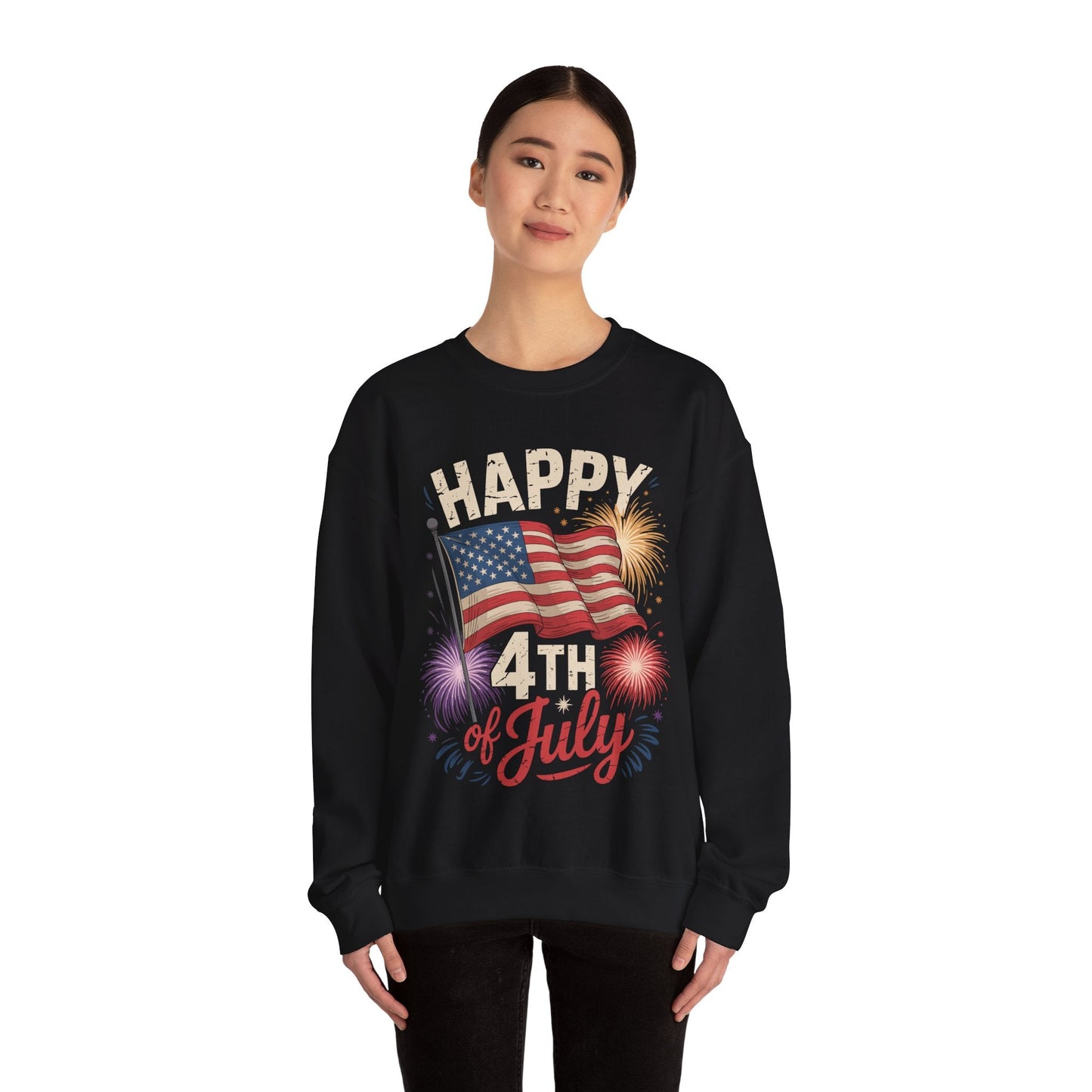 Happy 4th Of July Patriotic American US Flag 4th Of July Sweatshirt