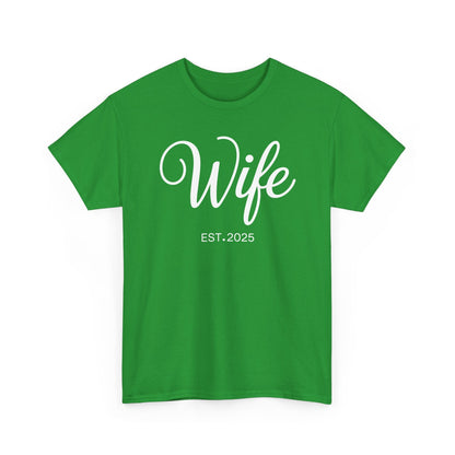 Wife Est 2025 Just Married Honeymoon Wedding Couples T-Shirt