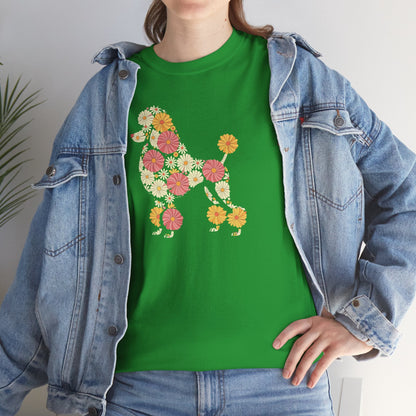 Funny Floral Flower Poodle Mom Grandma Womens Mothers Day T-Shirt