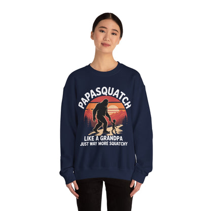 Retro Papa Squatch Like A Grandpa Funny Bigfoot Sasquatchy Sweatshirt