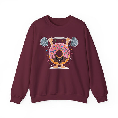 Funny Weightlifing Fitness Workout Gym Donut Lover Sweatshirt