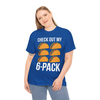 Funny 6 Pack Fitness Taco Mexican Gym Top for Taco Lovers T-Shirt