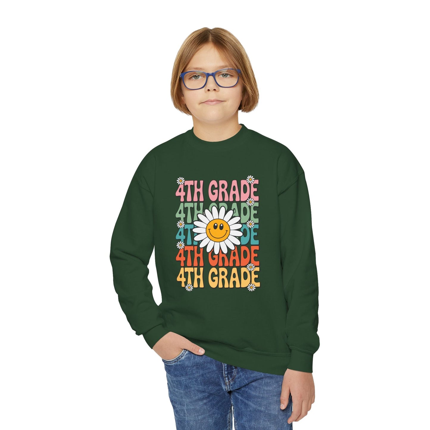 Groovy 4th Grade Back To School First Day of Fourth Grade Sweatshirt