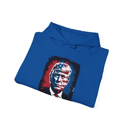 President Trump Portrait 4th July Hoodie