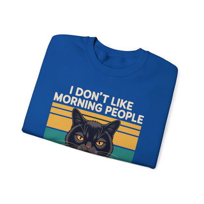 I Hate Morning People And Mornings And People Coffee Cat Sweatshirt