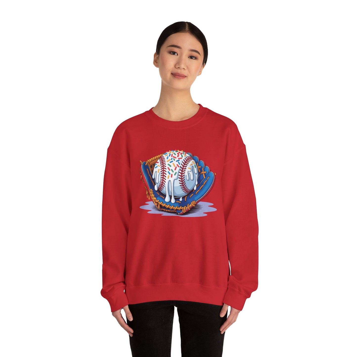 Baseball Drip Ice Cream Sprinkles Baseball Glove Sweatshirt