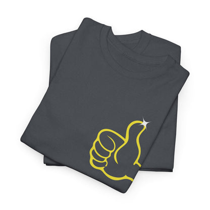 Funny Thumbs Up Emoji Graphic T-Shirt Positive Vibes Unisex Tee for Men and Women