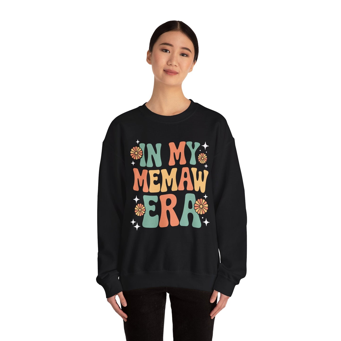 In My Memaw Era Funny Sarcastic Groovy Retro Mothers Day Sweatshirt