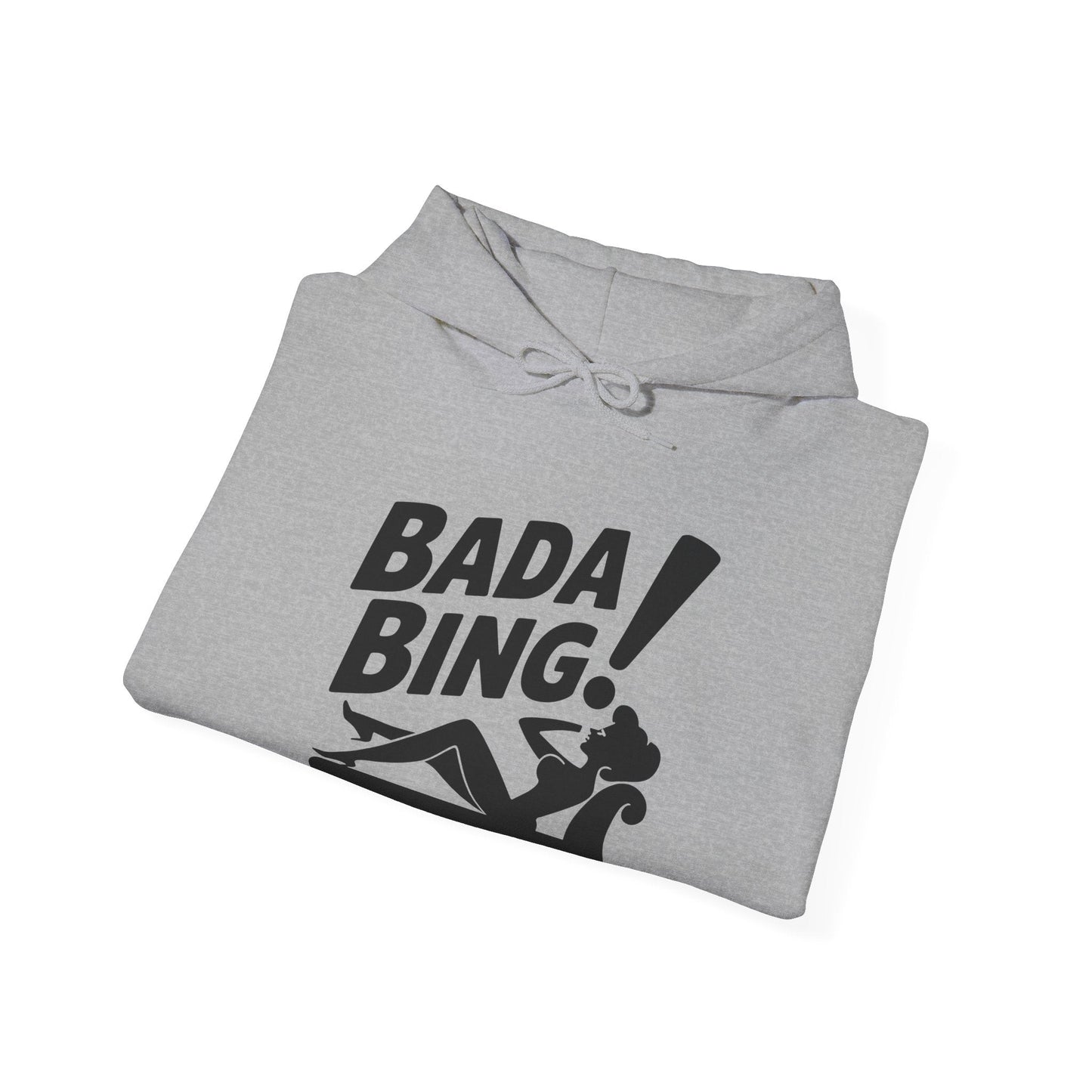 Funny Vintage Bada Sarcastic Bing Retro Sexy Girl Bada Bam Hoodie