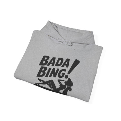Funny Vintage Bada Sarcastic Bing Retro Sexy Girl Bada Bam Hoodie