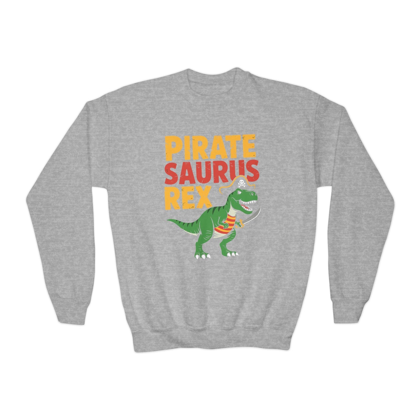 Pirate Saurus T-Rex Dinosaur Funny Halloween Costume Boys Sweatshirt