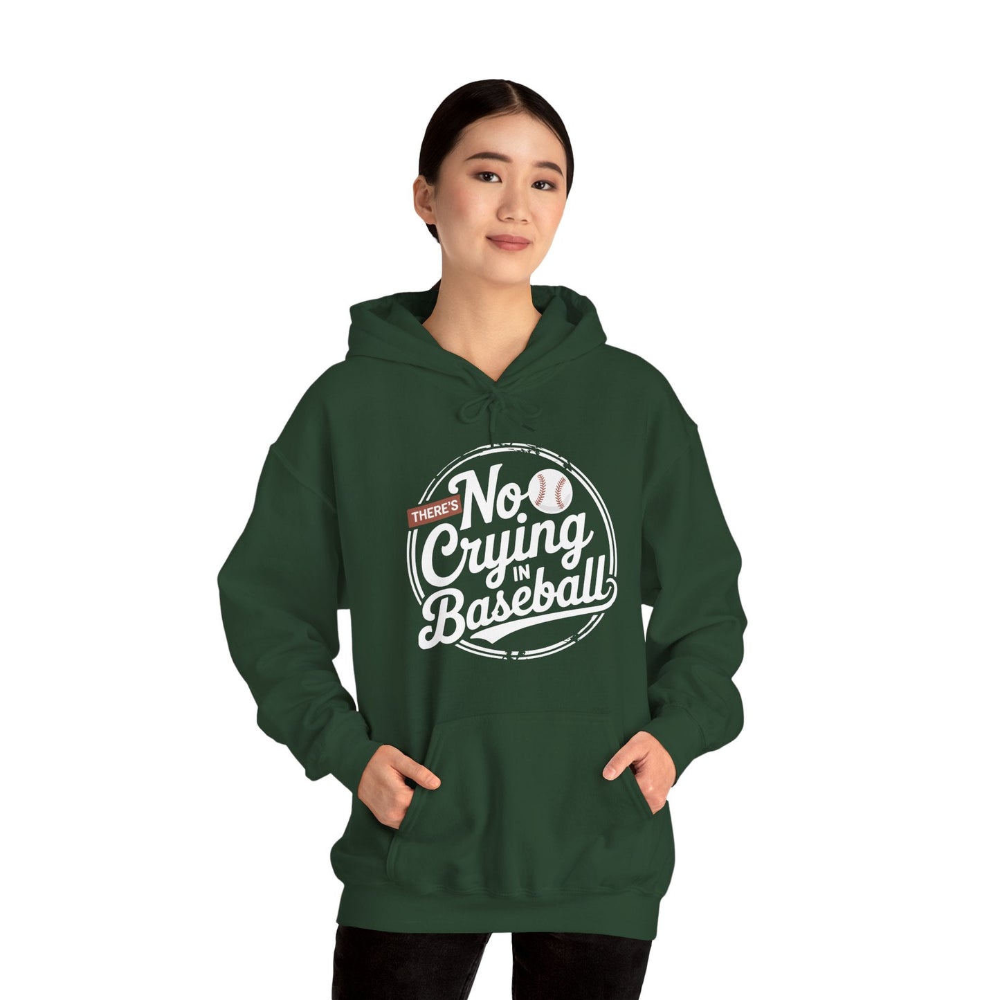 There Is No Crying In Baseball Funny Game Day Baseball Hoodie