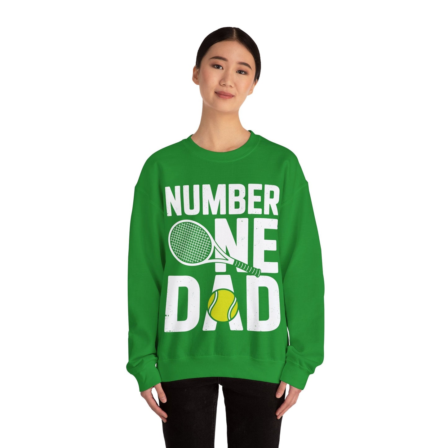 Tennis Dad Number One Daddy with Tennis Sayings Fathers Day Sweatshirt