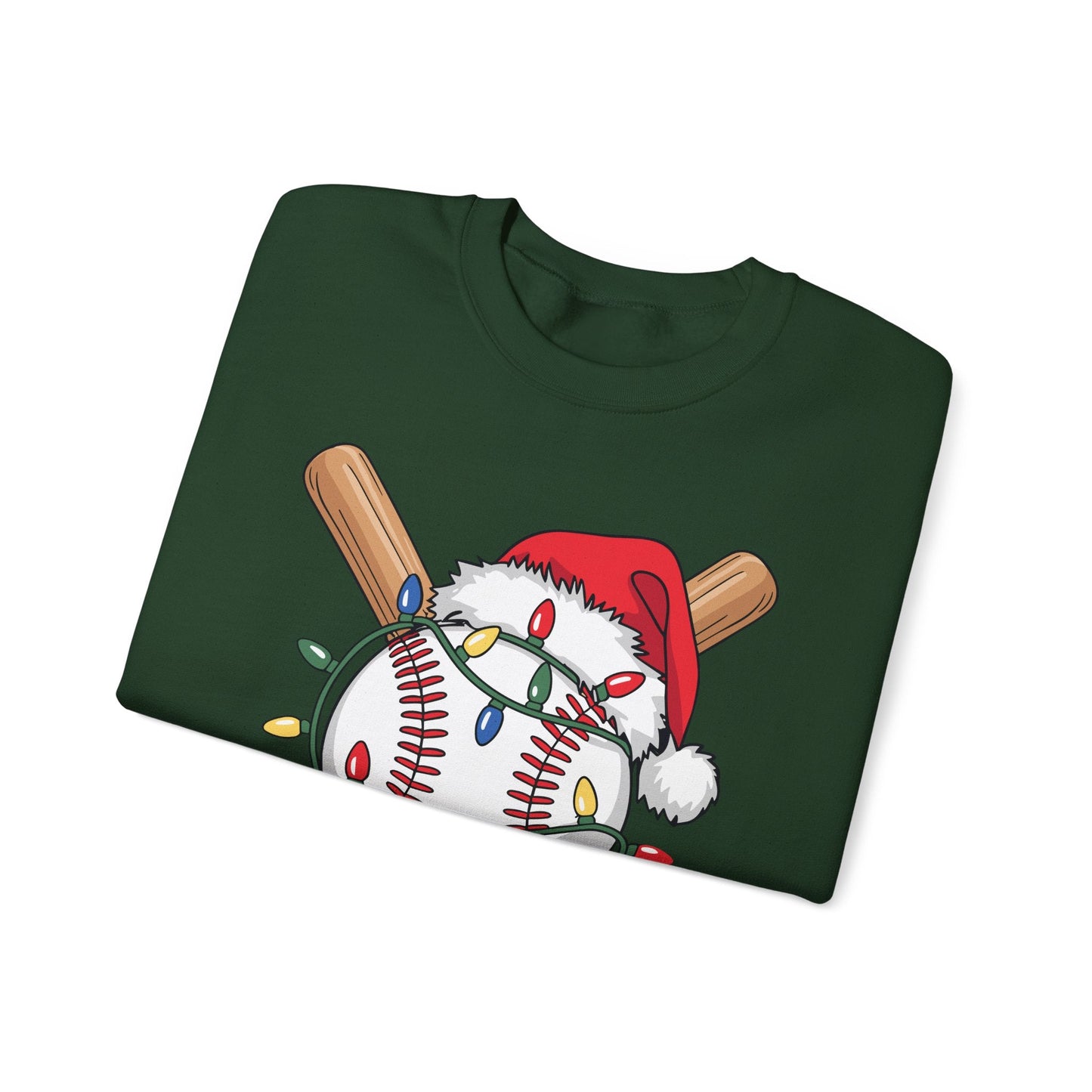 Santa Sports Design For Men Boys Christmas Baseball Player Sweatshirt