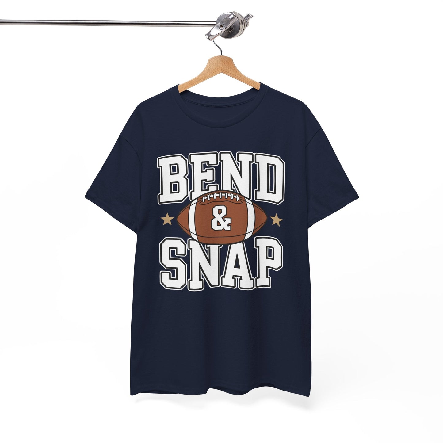 Funny Game Day Touchdown Season Cute Bend and Snap Football T-Shirt