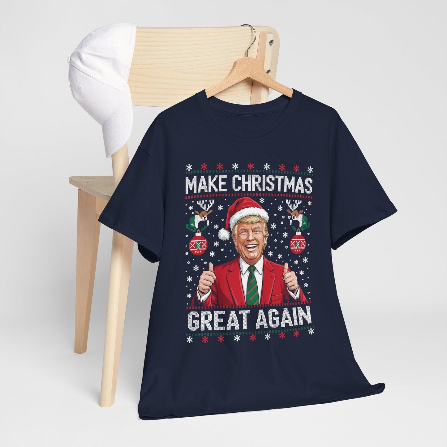 Funny Trump Make Christmas Great Again Xmas Pajamas Ugly T-Shirt