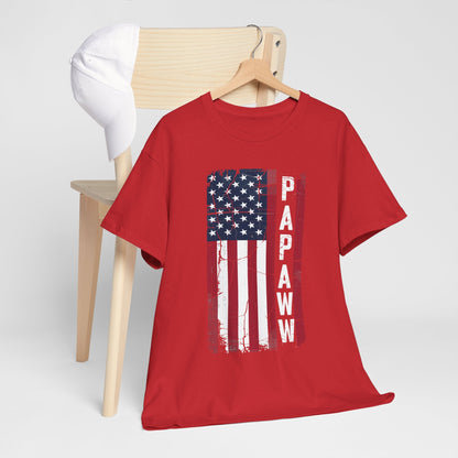 Papaw Grandpa US American Flag Shirt Grandfather Day T-Shirt