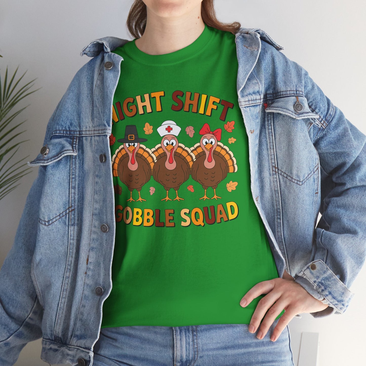 Night Shift Gobble Squad Night Worker Staff Thanksgiving T-Shirt