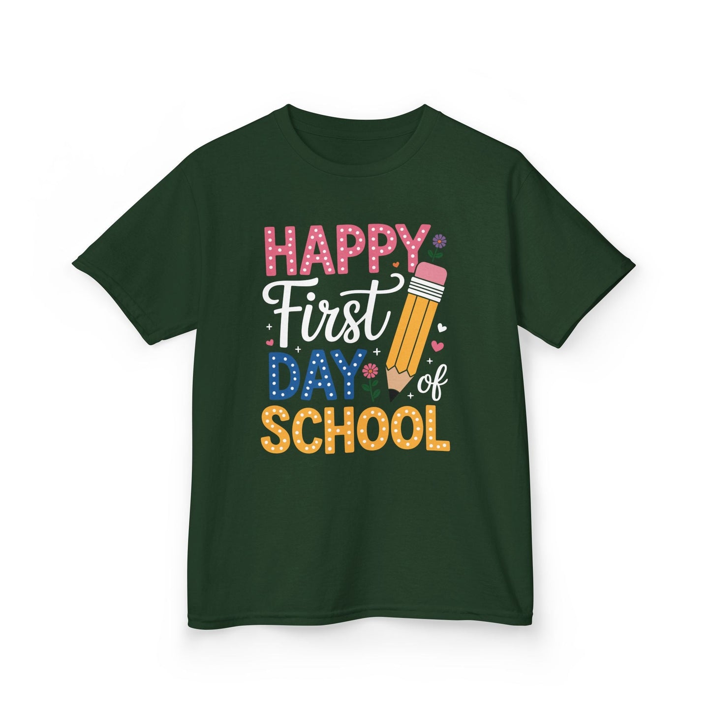 Happy First Day of School Pencil Teacher Cute Back to School T-Shirt