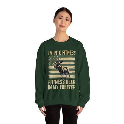 Hunting Im Into Fitness Fit Ness Deer Freezer Men Women Sweatshirt
