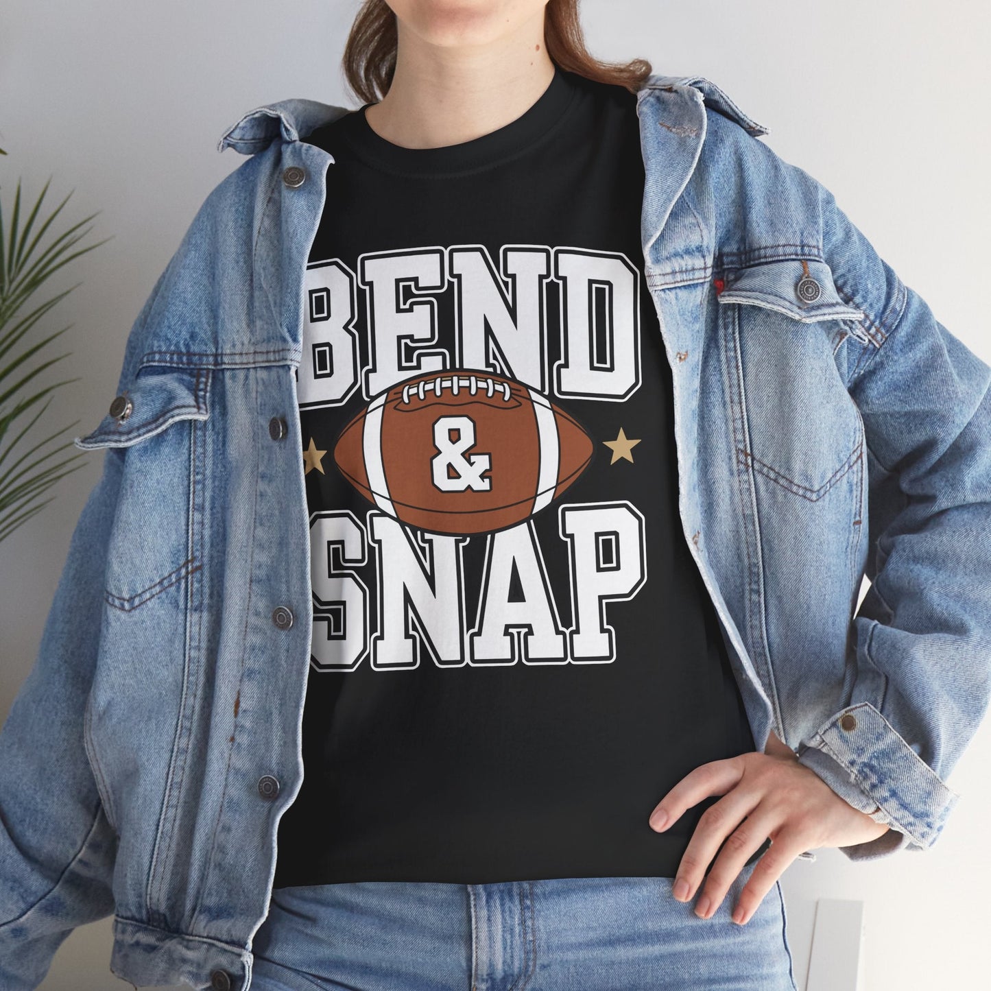 Funny Game Day Touchdown Season Cute Bend and Snap Football T-Shirt
