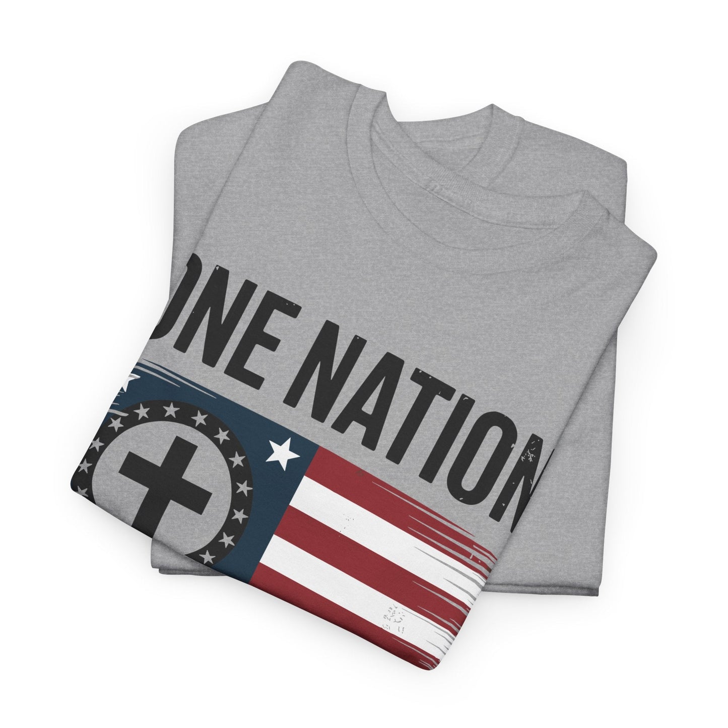One Nation Under God Flag 4th Of July Patriotic Christian T-Shirt