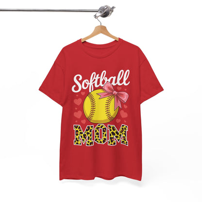 Softball Mom Headband Leopard Softball Ball Mothers Day Mama T-Shirt