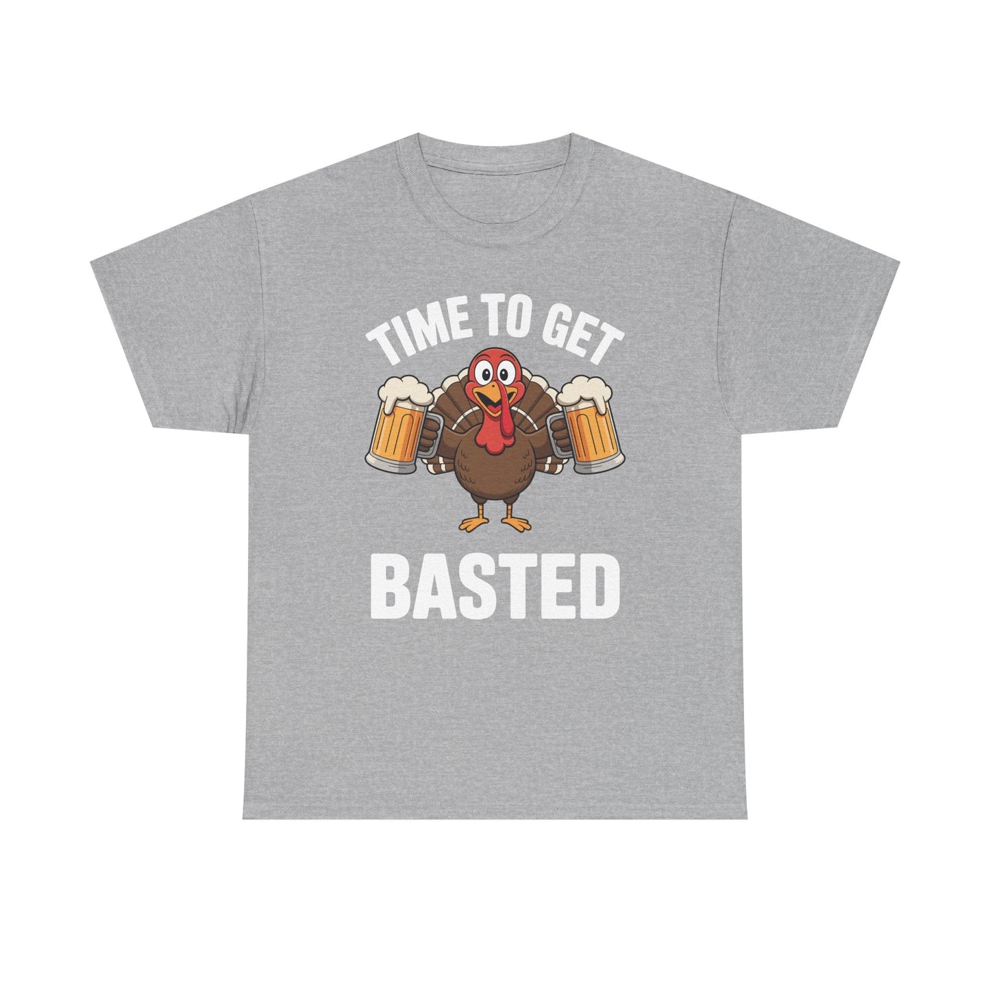 Time To Get Basted Funny Beer Thanksgiving Turkey Gift T-Shirt