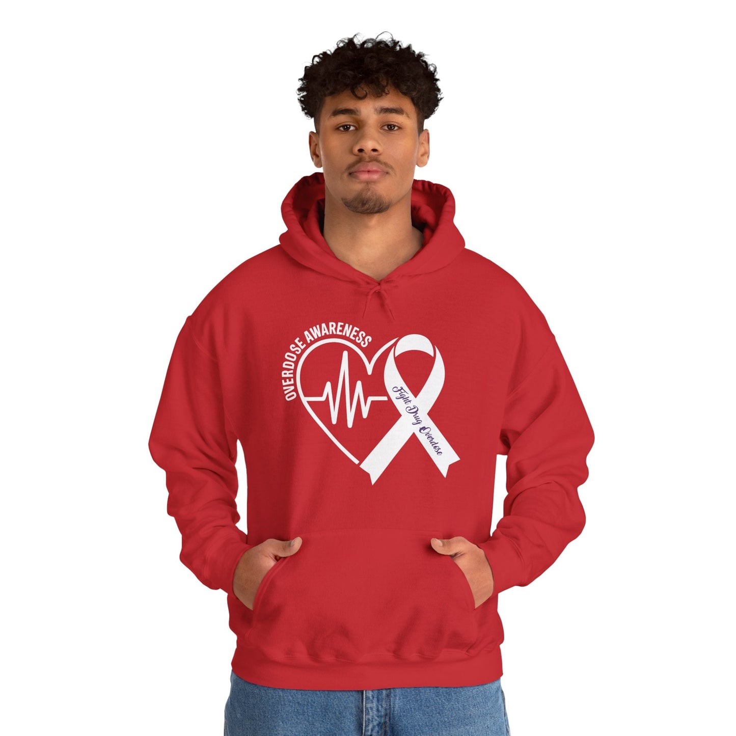Overdose Awareness Month Heart Purple Ribbon Support Hoodie