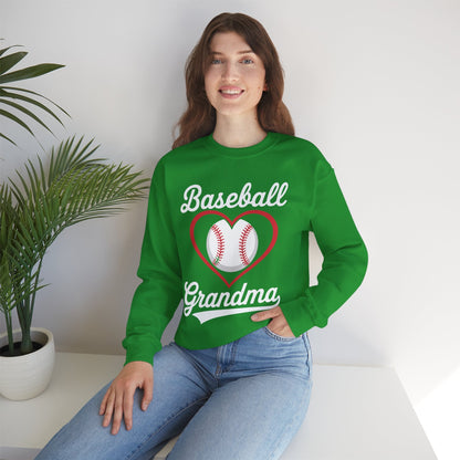 Baseball Grandma Women Baseball Heart Mothers Day Sweatshirt