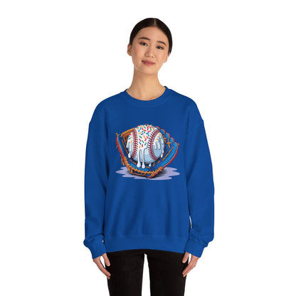 Baseball Drip Ice Cream Sprinkles Baseball Glove Sweatshirt