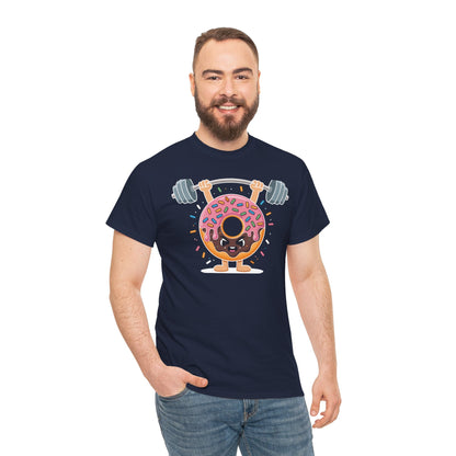 Funny Weightlifing Fitness Workout Gym Donut Lover T-Shirt