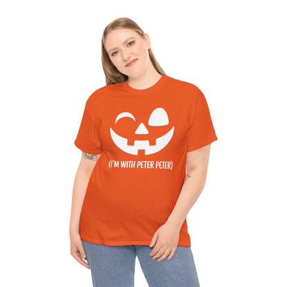 Im With Peter Couple Halloween Adult Eater Pumpkin T-Shirt