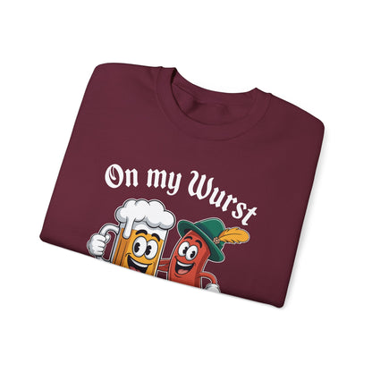 Oktoberfest On My Wurst Behaviour German Beer Sausage Adults Sweatshirt