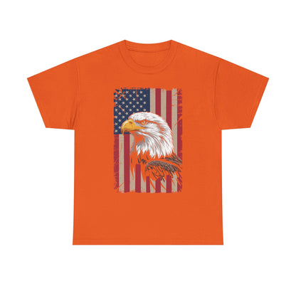 American Flag Bald Eagle Patriotic Red White Blue T-Shirt