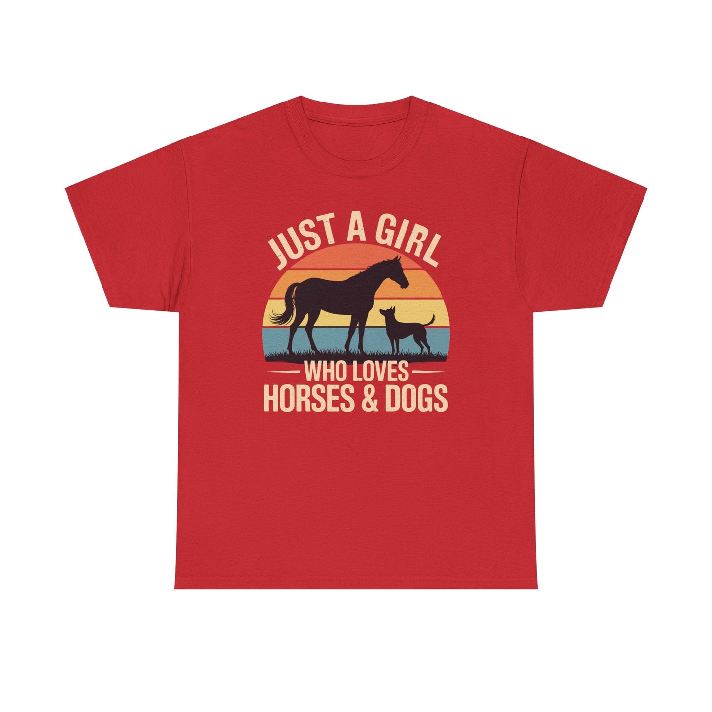 Just A Girl Who Loves Horses and Dogs Women Girls T-Shirt