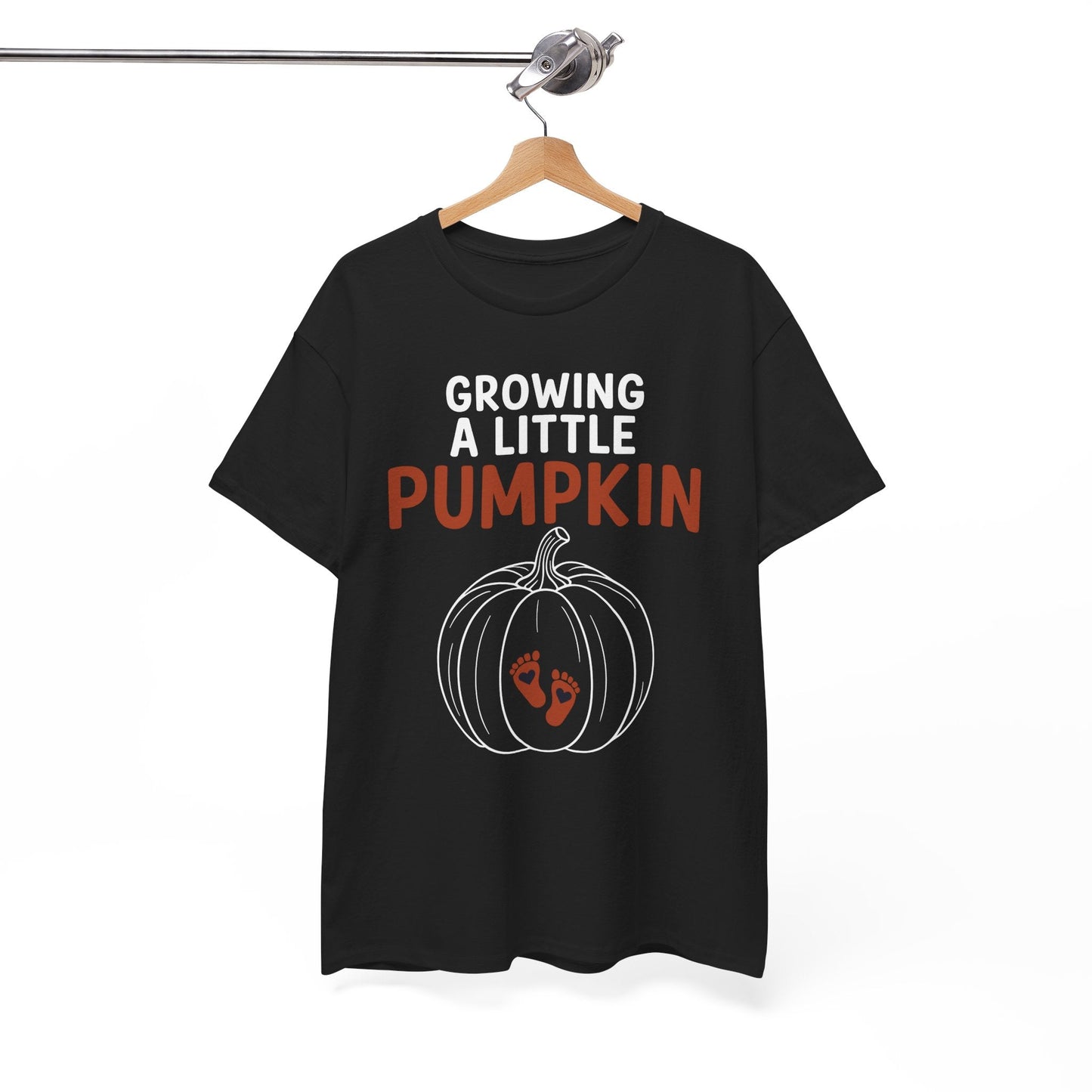 Growing A Little Pumpkin Fall Thanksgiving Baby Bump Wife T-Shirt