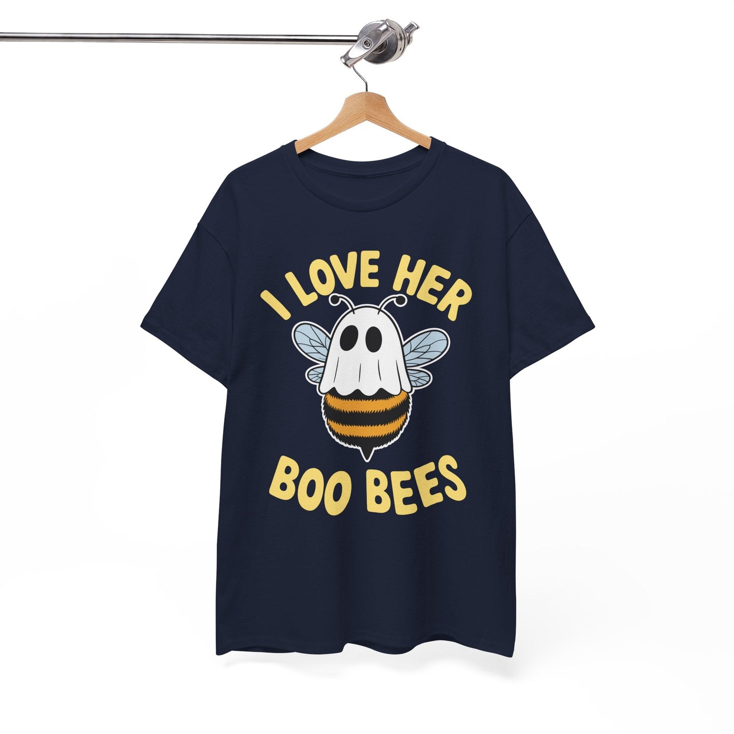 I Love Her Boo Bees Couples Halloween Adult Costume His Men T-Shirt