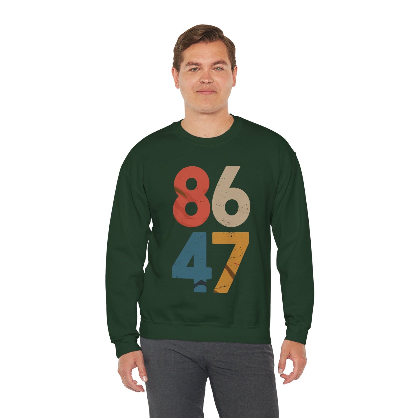 Classic Vintage 80s Style 86 47 Anti Trump Sweatshirt