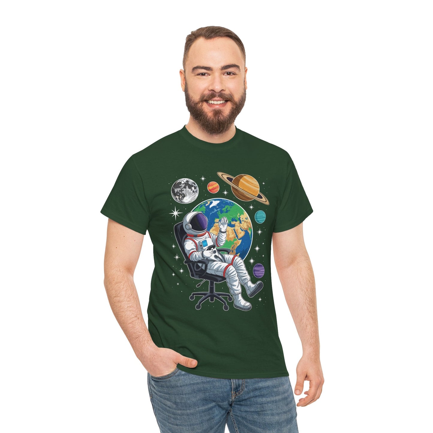 Astronaut Gamer Space Gaming System Planets T-Shirt
