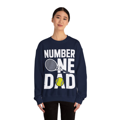 Tennis Dad Number One Daddy with Tennis Sayings Fathers Day Sweatshirt