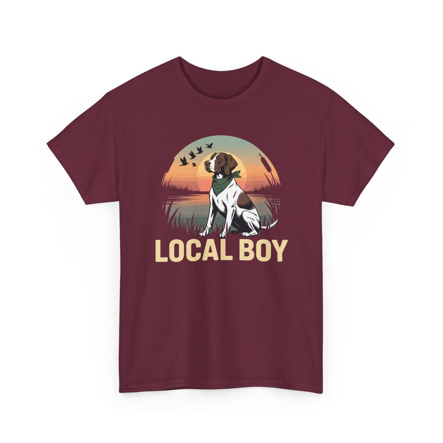 Local Boy Hunting Dog Vintage Sunset Hunting Season T-Shirt