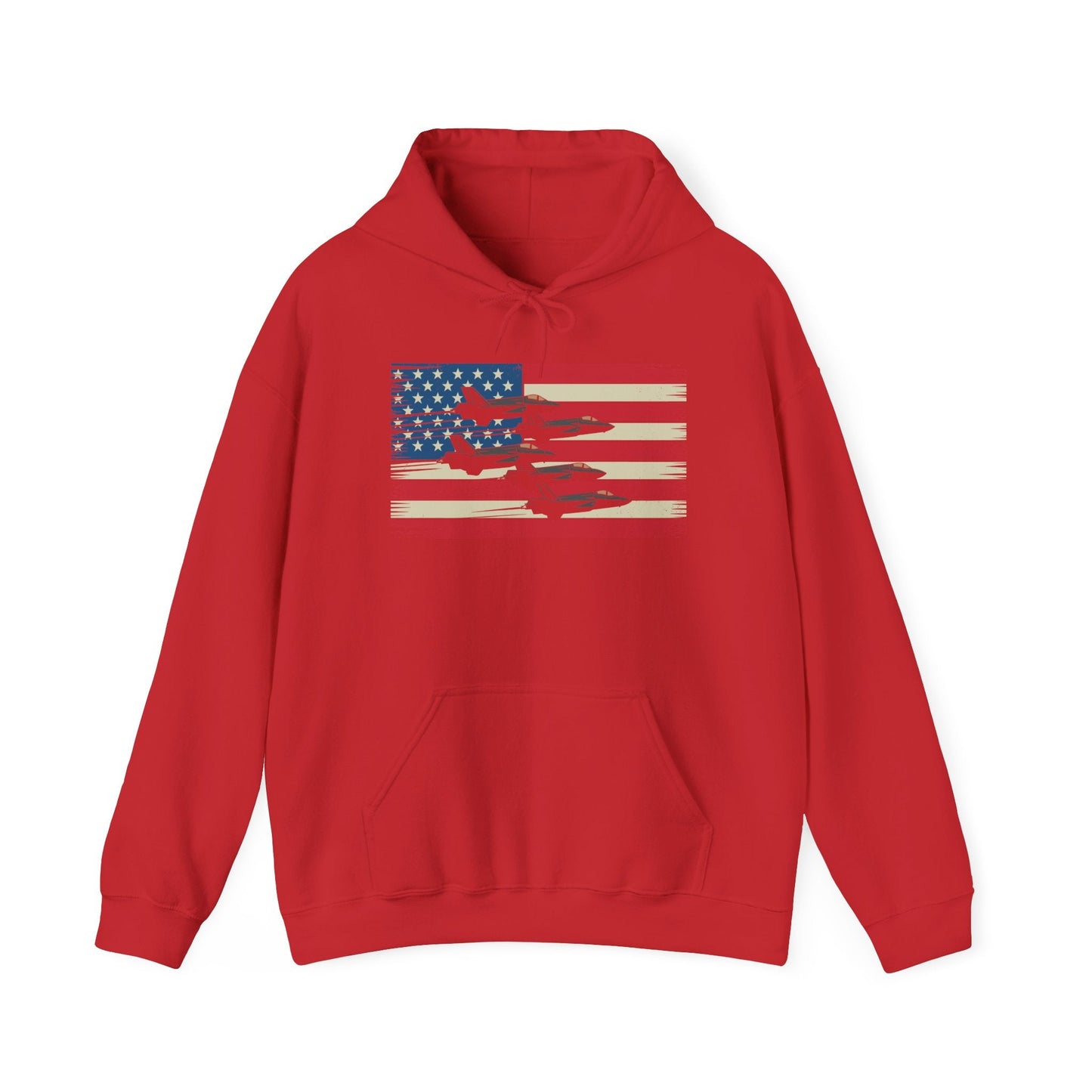 Vintage American Flag USA Fighter Jets 4th of July Patriotic Hoodie
