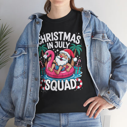 Christmas In July 2025 Squad Summer Beach Vacation Xmas Cool T-Shirt