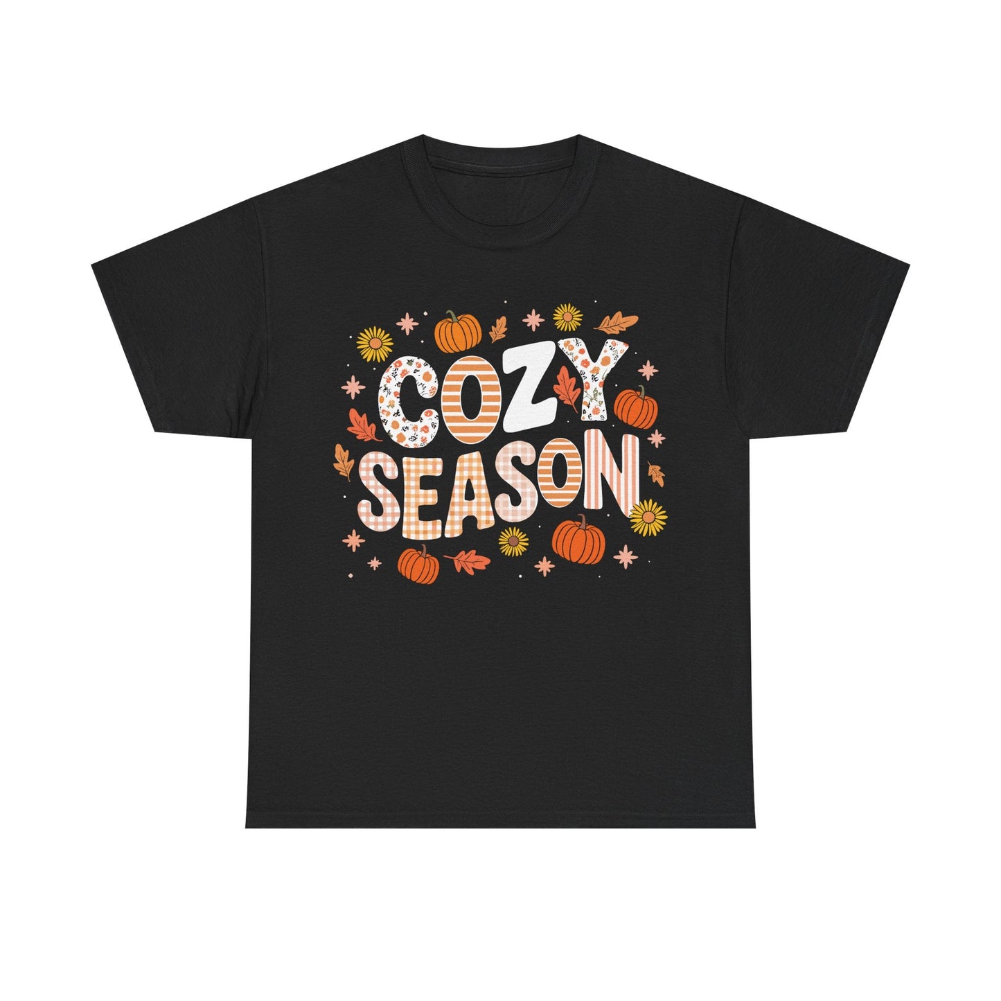 Cozy Season Autumn Fall Vibes Halloween Thanksgiving Pumpkin T-Shirt
