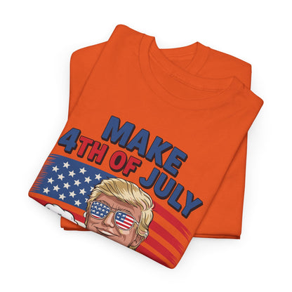 Trump Make 4th of July Great Again Men Drinking Beer Funny T-Shirt