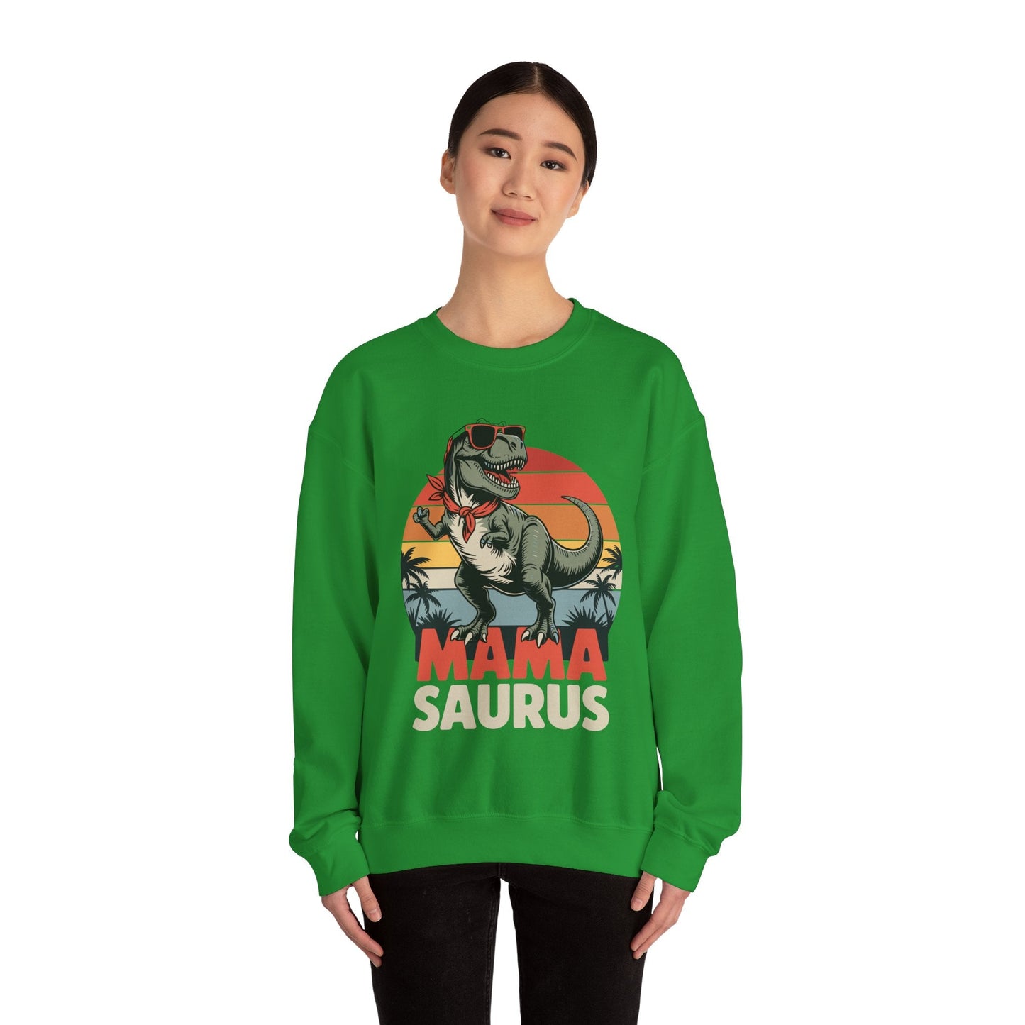 Mamasaurus T Rex Dinosaur Mama Saurus Family Matching Women Sweatshirt
