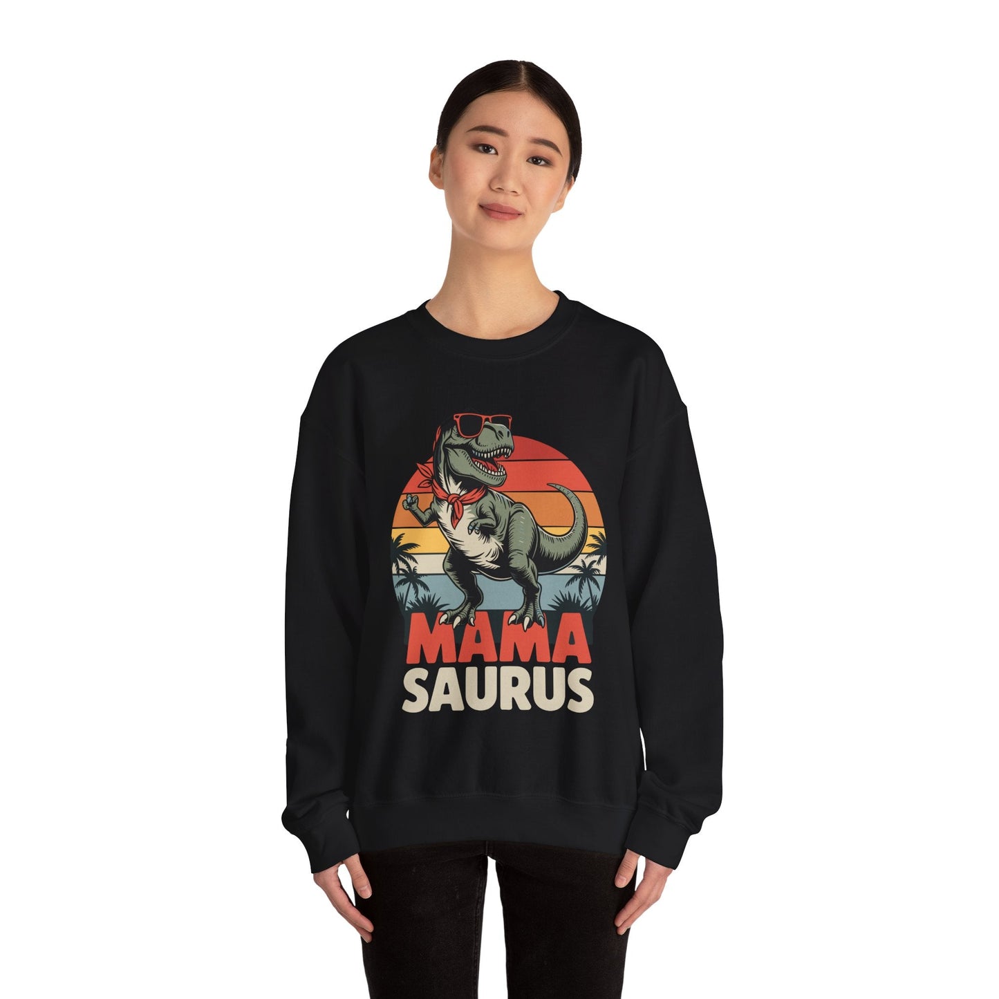 Mamasaurus T Rex Dinosaur Mama Saurus Family Matching Women Sweatshirt