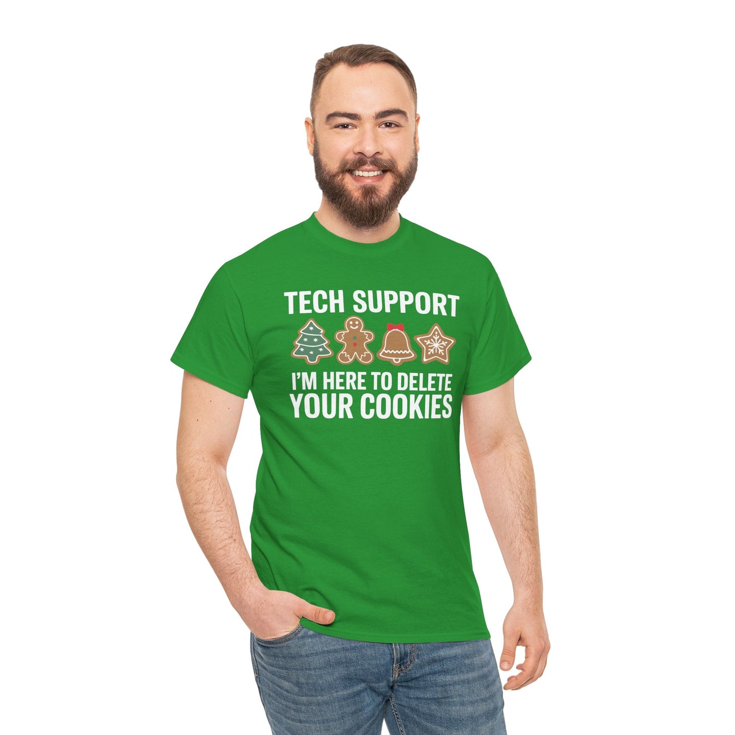 Christmas Tech Support Here To Delete Cookies Xmas Men Women T-Shirt